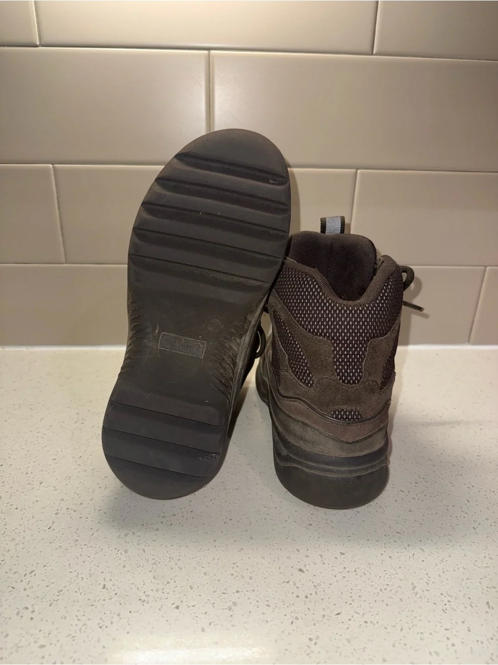 Yeezy High-Top Boots in Dark Brown